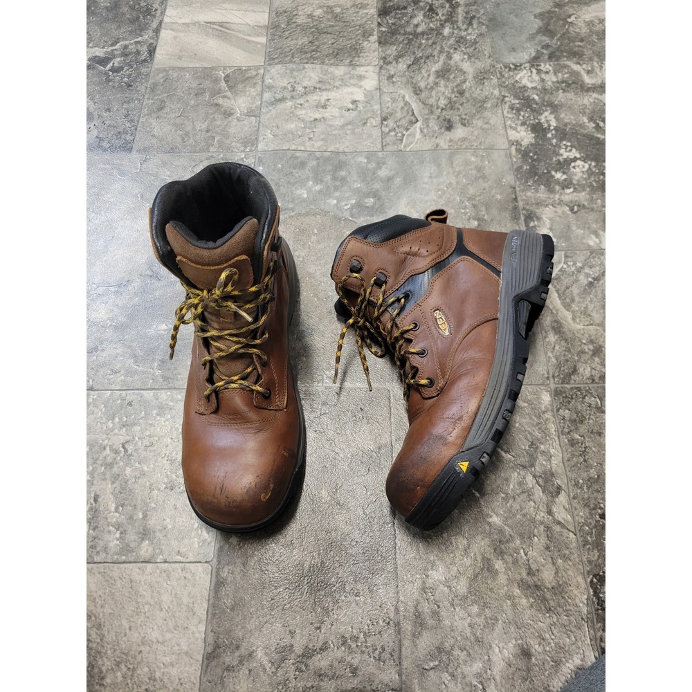 KEEN‎ Utility Work Boots Brown Carbon Toe Leather ASTM F2413-18 Mens 13D